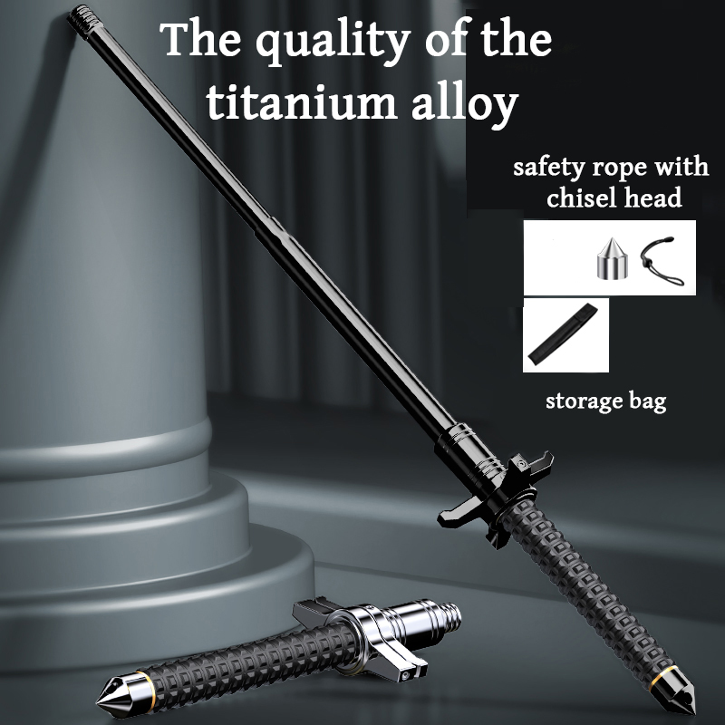 Climbing Pole (Titanium Alloy Material) Free Storage Bag + Chisel Head + Safety Rope