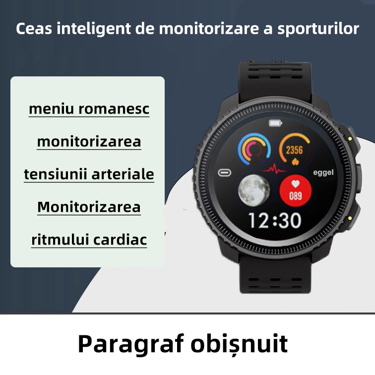 Versiune obișnuită (stil zilnic) meniu romanesc Detectarea tensiunii arteriale Monitorizarea ritmului cardiac Peste 30 de moduri sportive